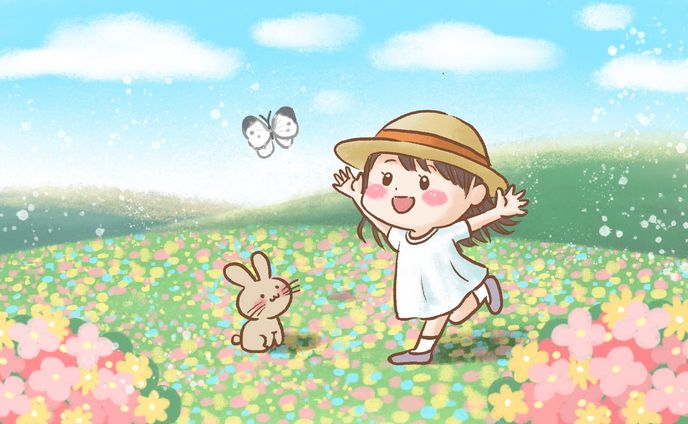 絵本風イラスト