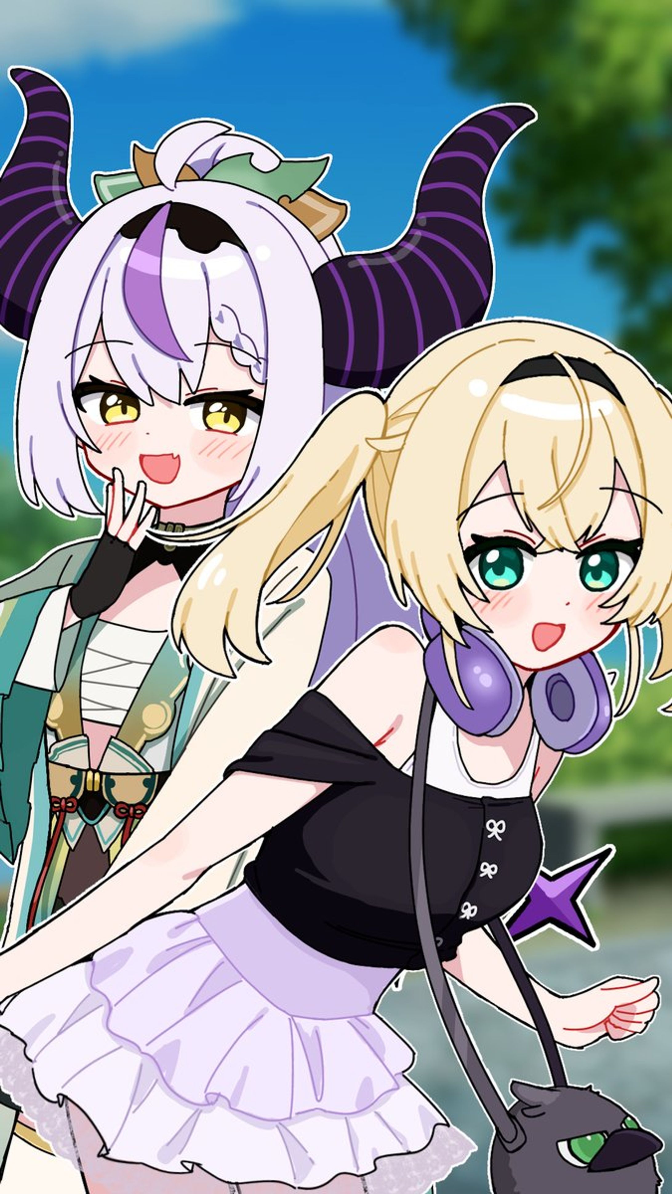 【ホロライブ所属】ラプラス・ダークネス様_イラストショート-1