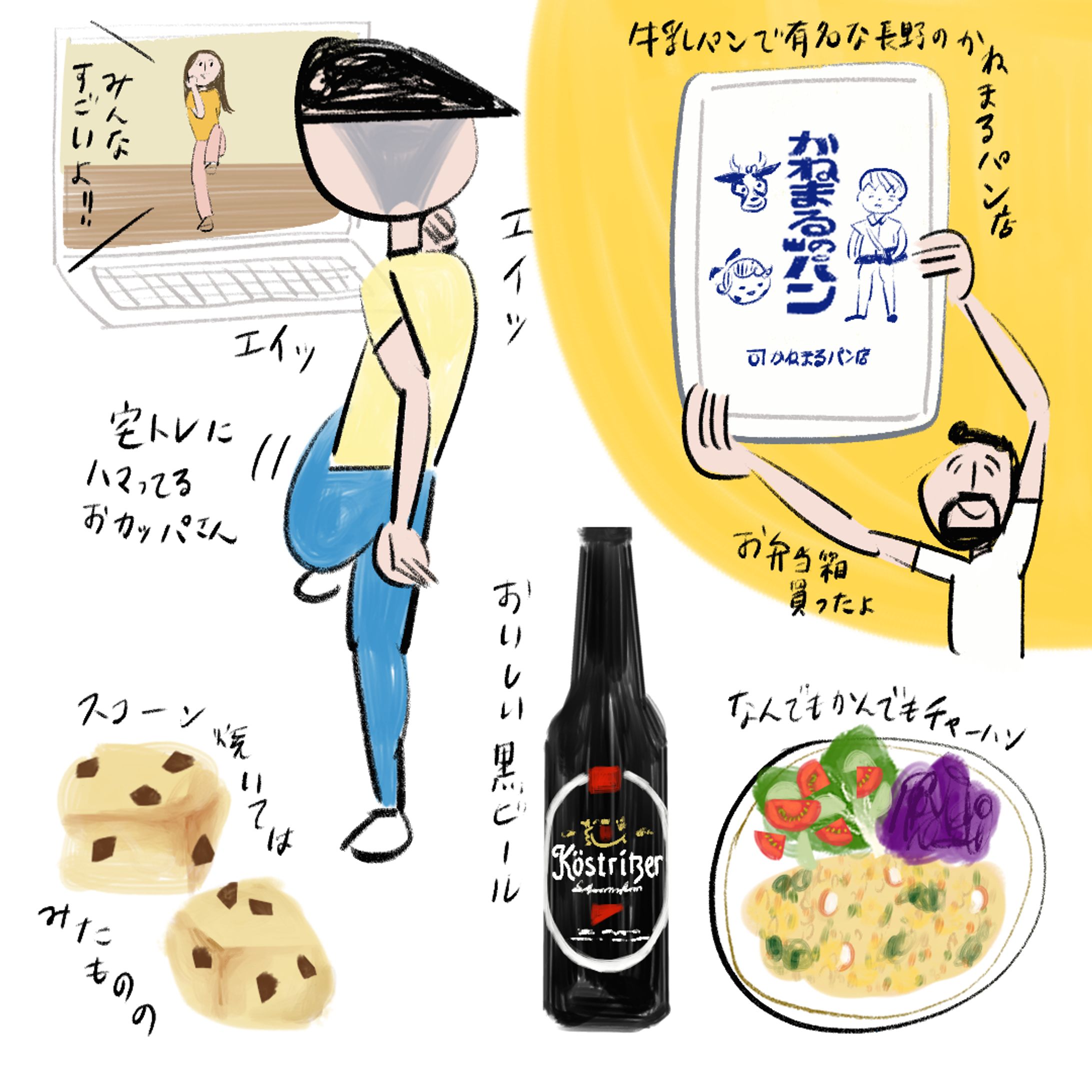 おカッパさんの暮らし絵日記 in ベルリン(7/4) -1