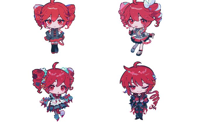 『重音テト POP UP SHOP in AKIBA FAN CUBE』ちびキャライラスト