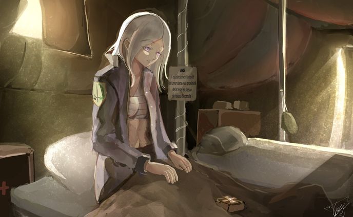 Seven Years and Twenty Days
.
.
.
.
#art #illustration #oc #militarygirl #animegirl #whitehairgirl #amputee