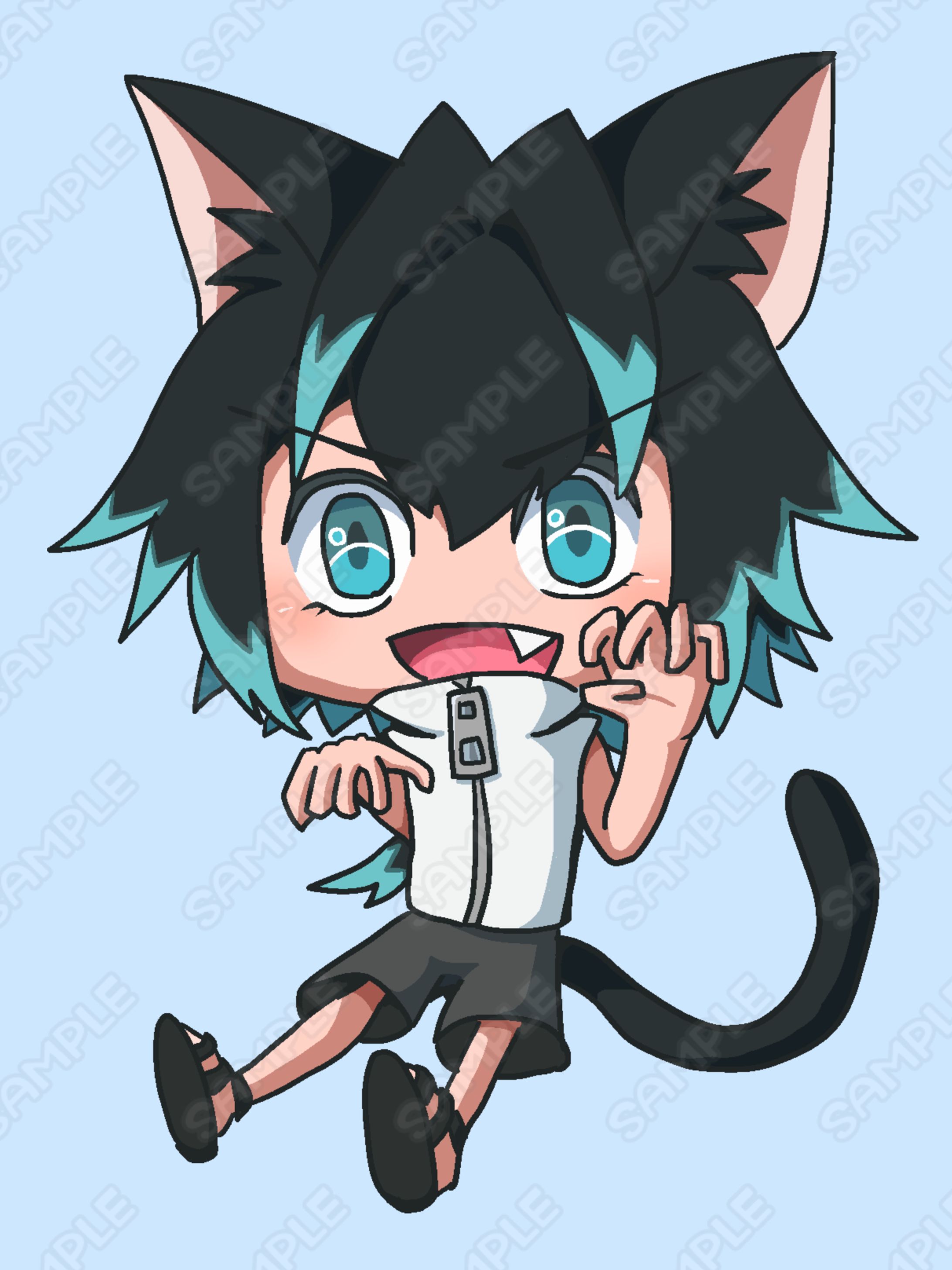 黒髪水目の男の子[猫耳]-1