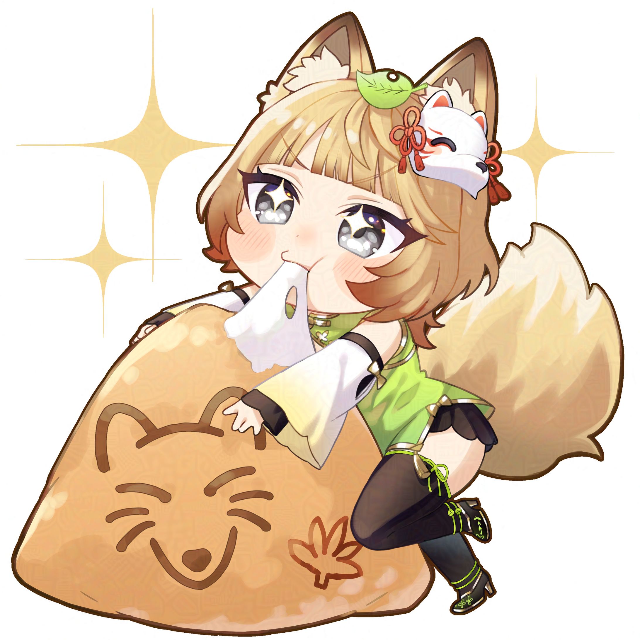 【chibi/SD】狐葉あずき様【ライバー様】-1