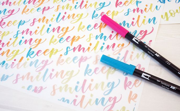 トンボ鉛筆「Fun Art Studio」ARCH DAYSトピックス内ハンドレタリングテンプレート(ラッピング)