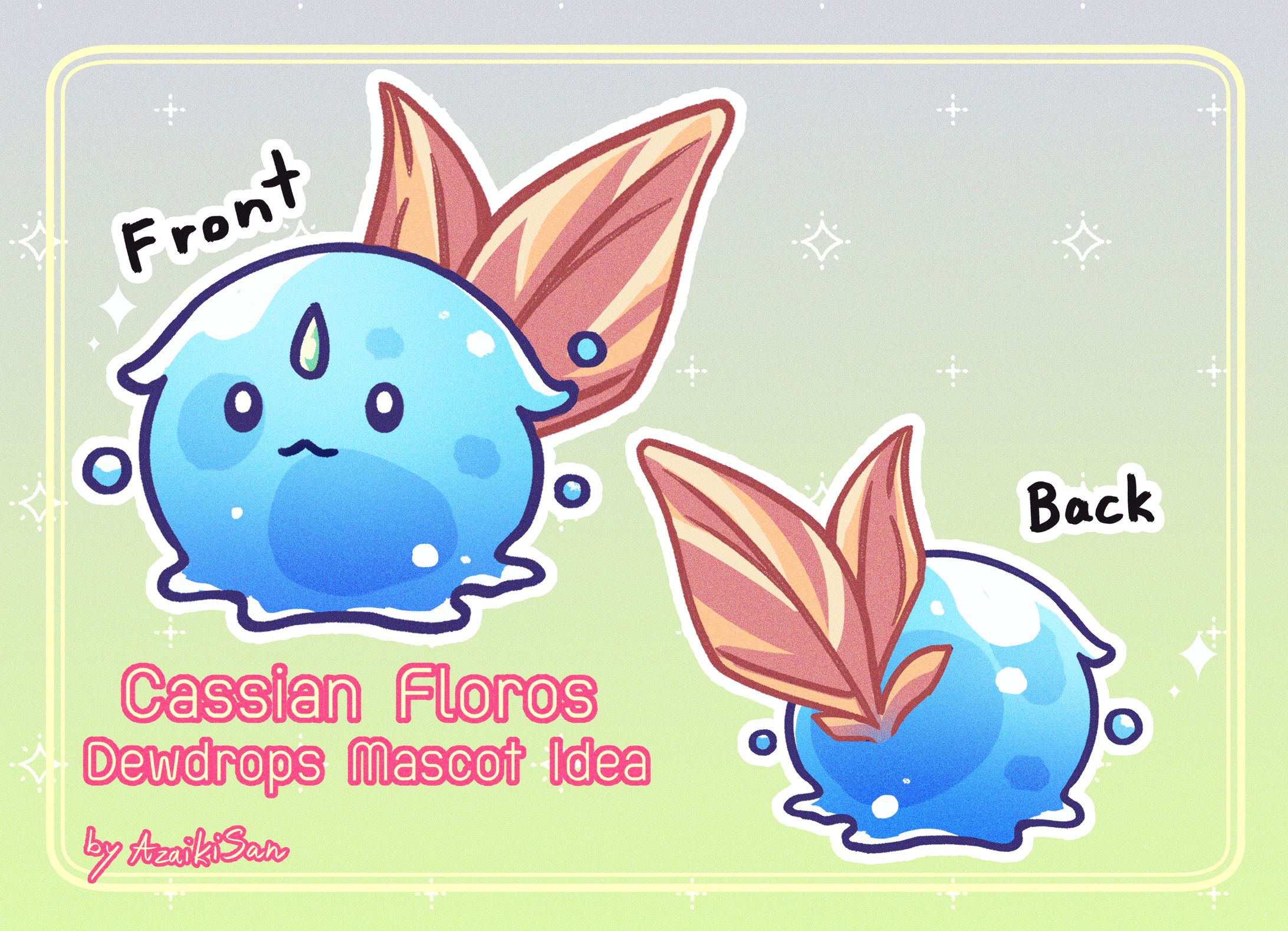 Dewdrops Mascot Idea 🌿✨-1