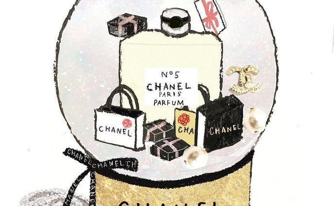 Hope you have a wonderful day. 

#Christmas
#chanel 
#illustration#snowdome
#chanelno5