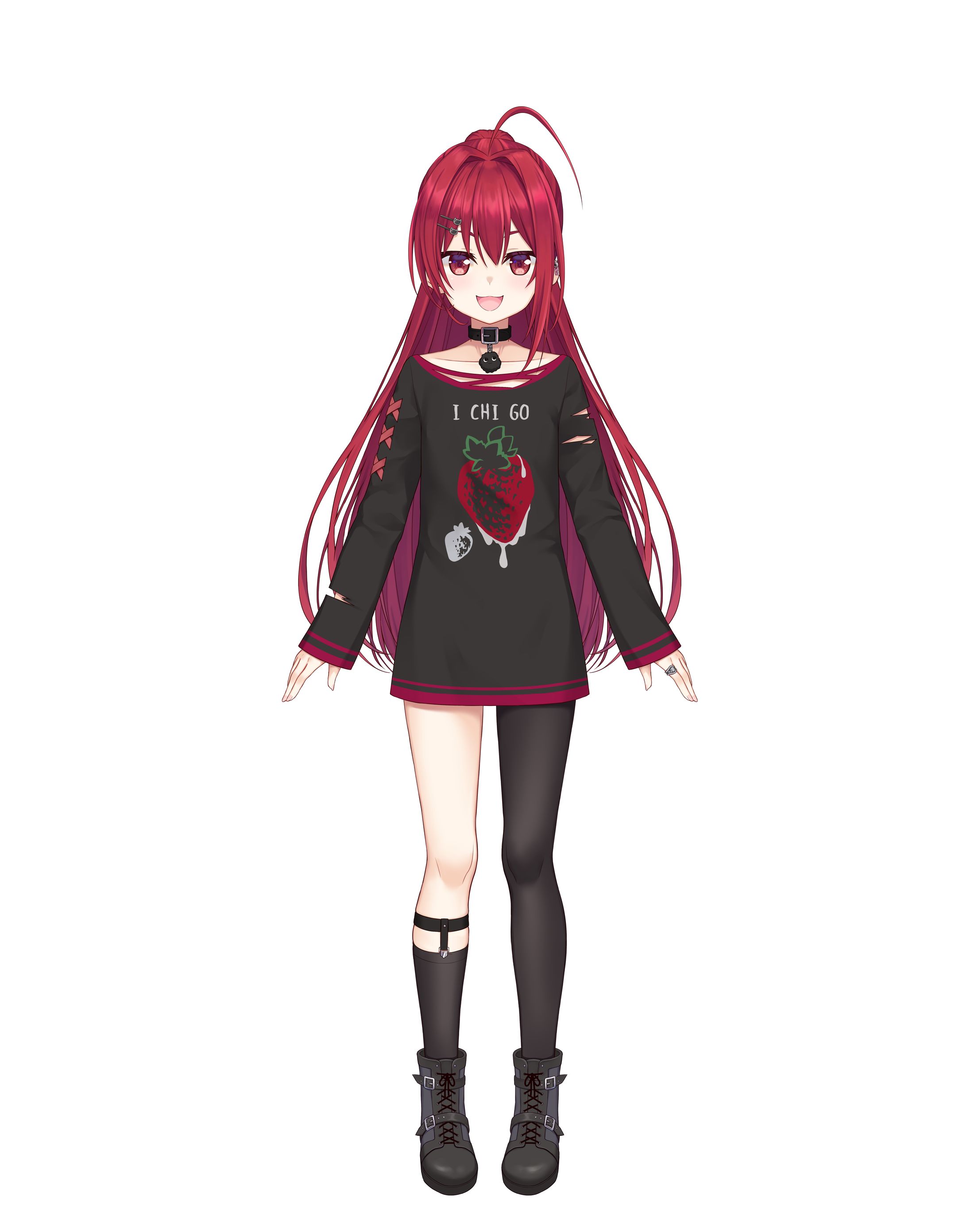 【Vtuber立ち絵】鳳仙　＋FA、LINEスタンプ、ロゴ、配信画面デザイン、衣装差分イメージ画-1