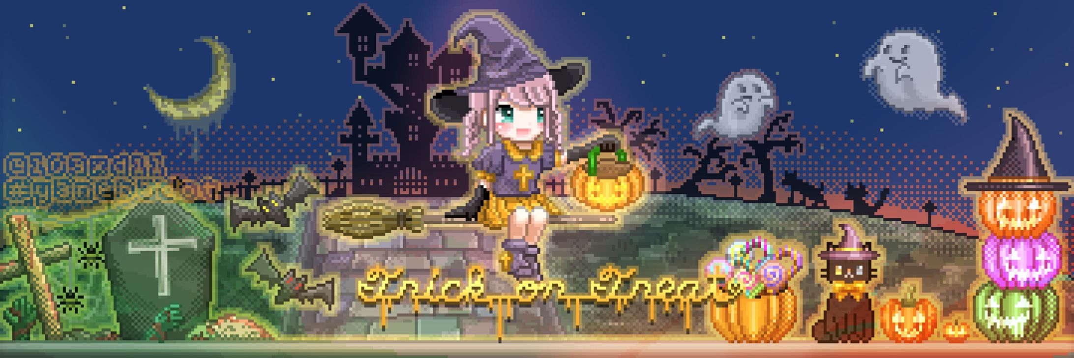 ハロウィンドット絵-1