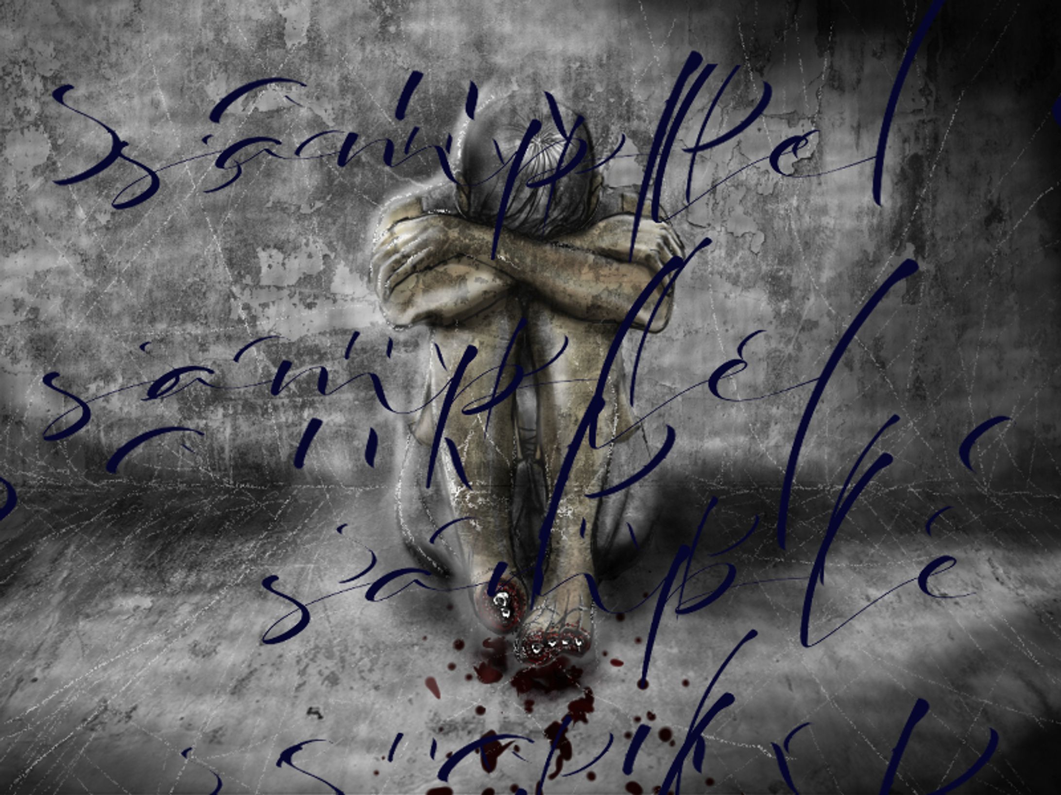 イラスト ホラー小説の挿絵 四 二点収録-1