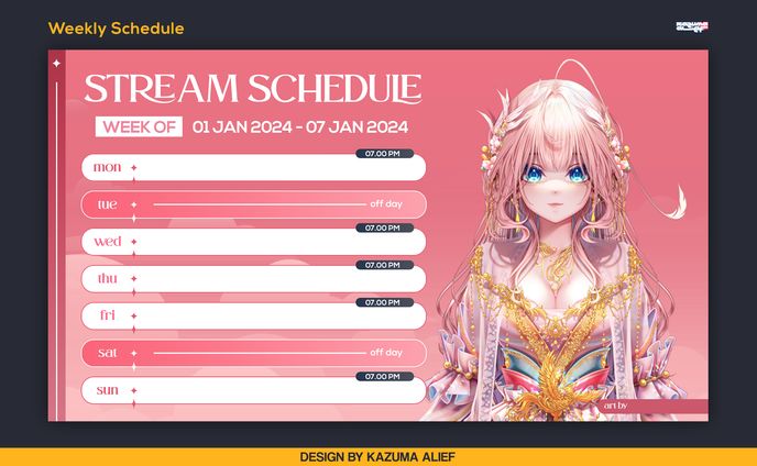 [Weekly Schedule] Caroline Pheonixa