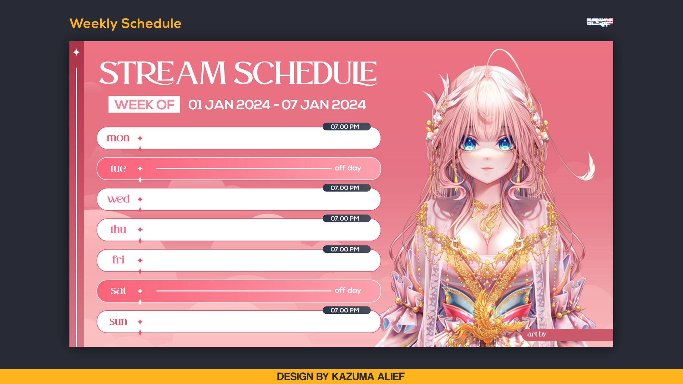[Weekly Schedule] Caroline Pheonixa-1