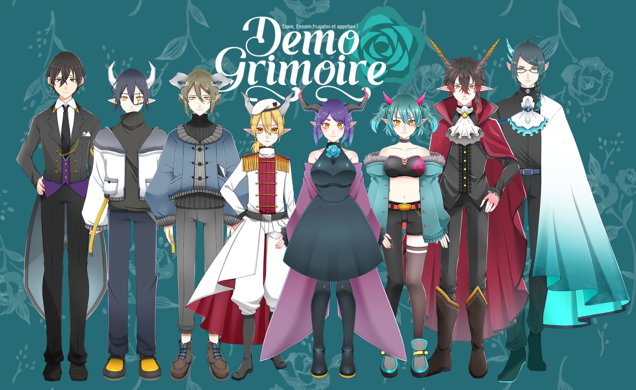 主催・個人Vtuberグループ『DemoGrimoire』立ち絵-1