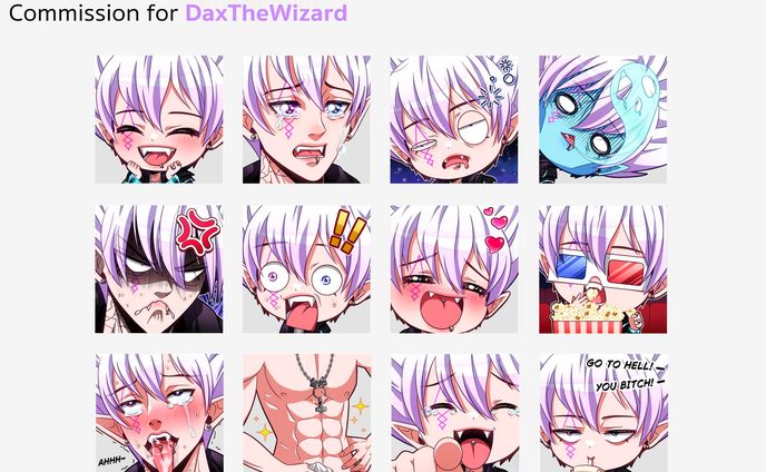 Commission for DaxtheWizard's Emotes