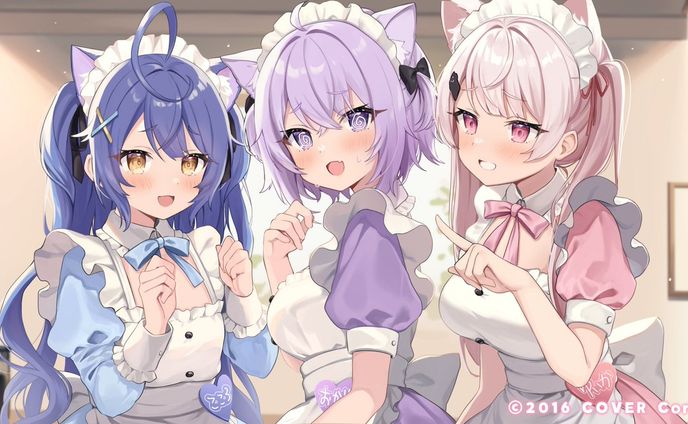 カバー株式会社 ホロライブ所属 猫又おかゆ様 猫又おかゆ生誕祭2024 Cat♥Hoodie ライブ背景イラスト