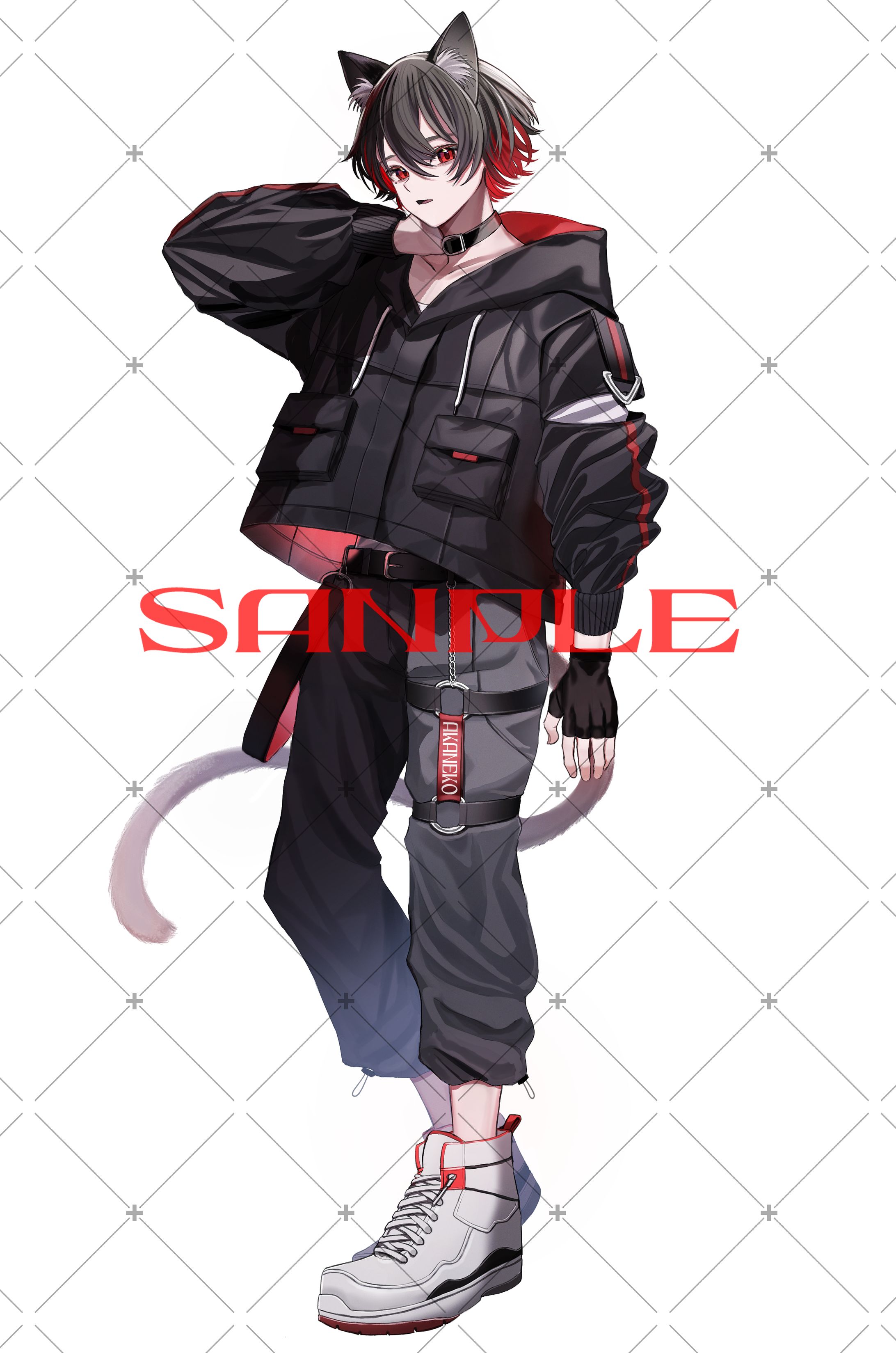 あかねこ様　キャラクターキービジュアルイラスト-1