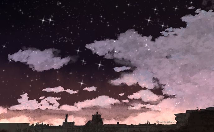 綺麗な夜空の下