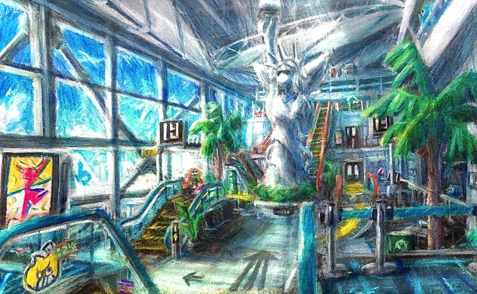 イラスト、デザイン、色鉛筆画