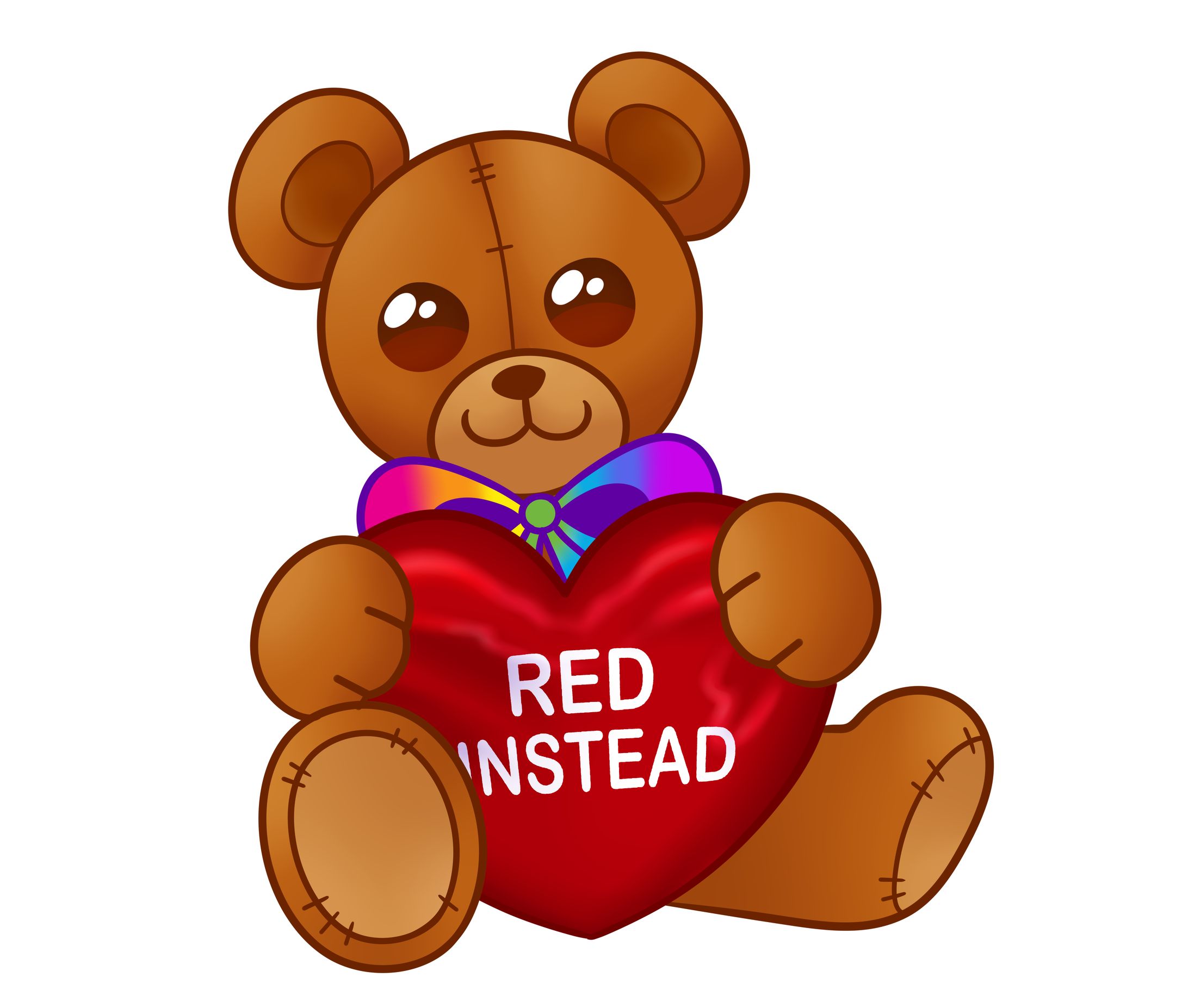 "Red Instead" Sticker Design 2-1