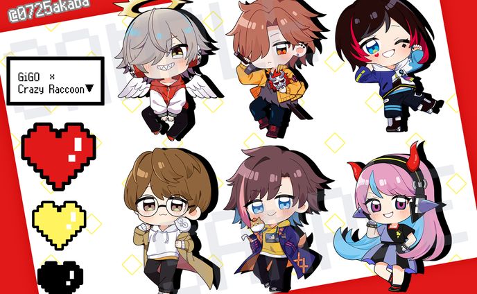CrazyRaccoon × #GiGO コラボ　グッズイラスト