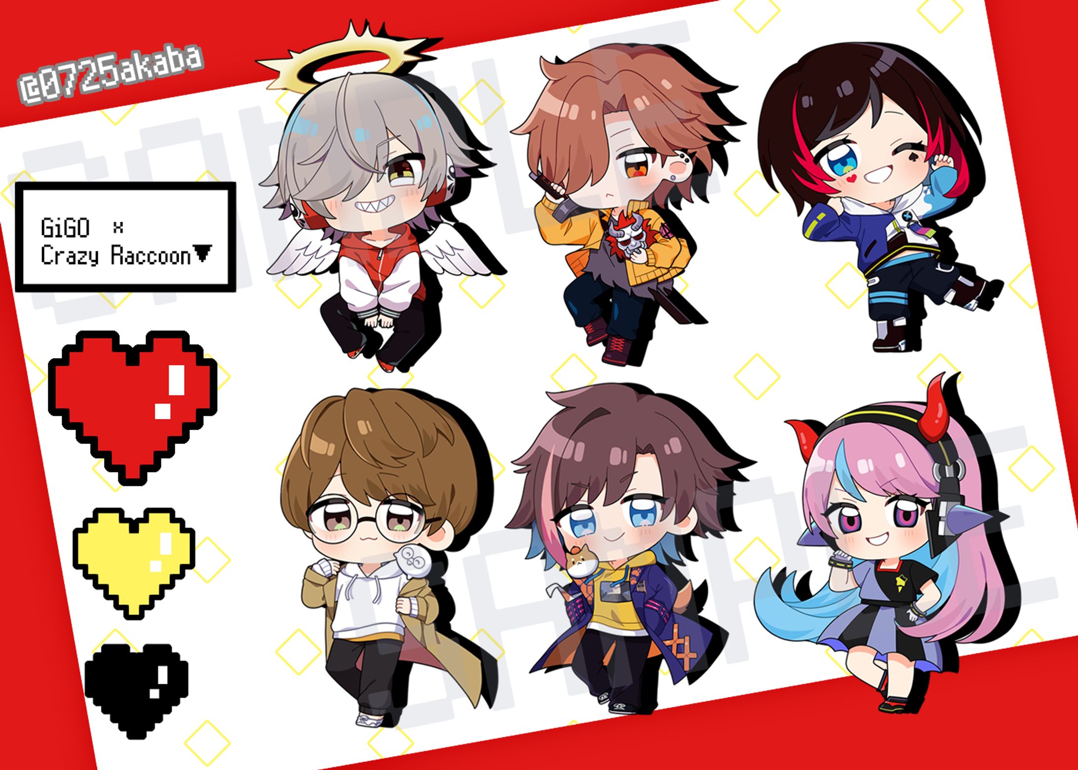 CrazyRaccoon × #GiGO コラボ　グッズイラスト-1