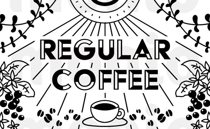 コーヒー豆　パッケージシールデザイン