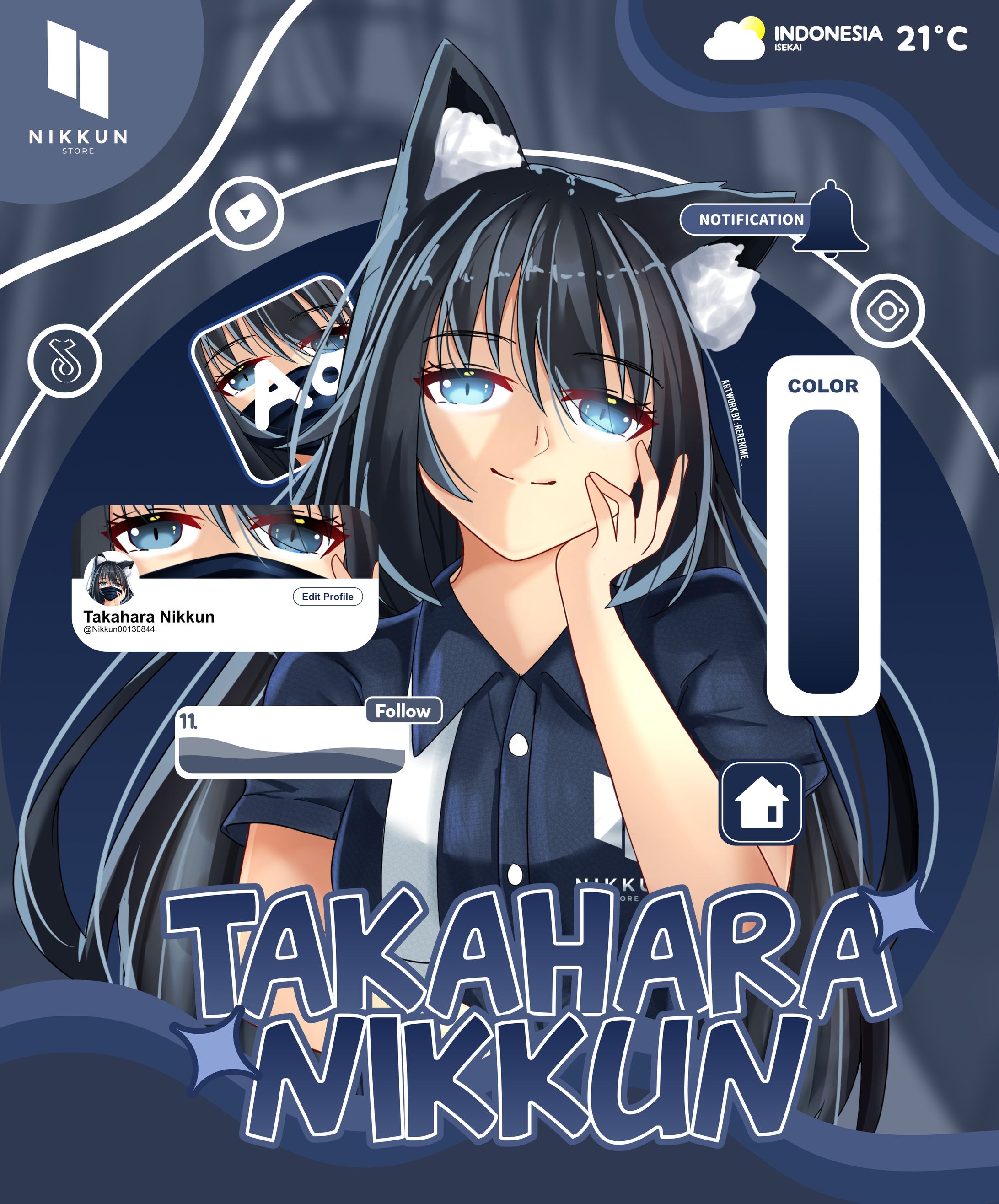 [Poster] Takahara Nikkun female ver (fanmade)-1