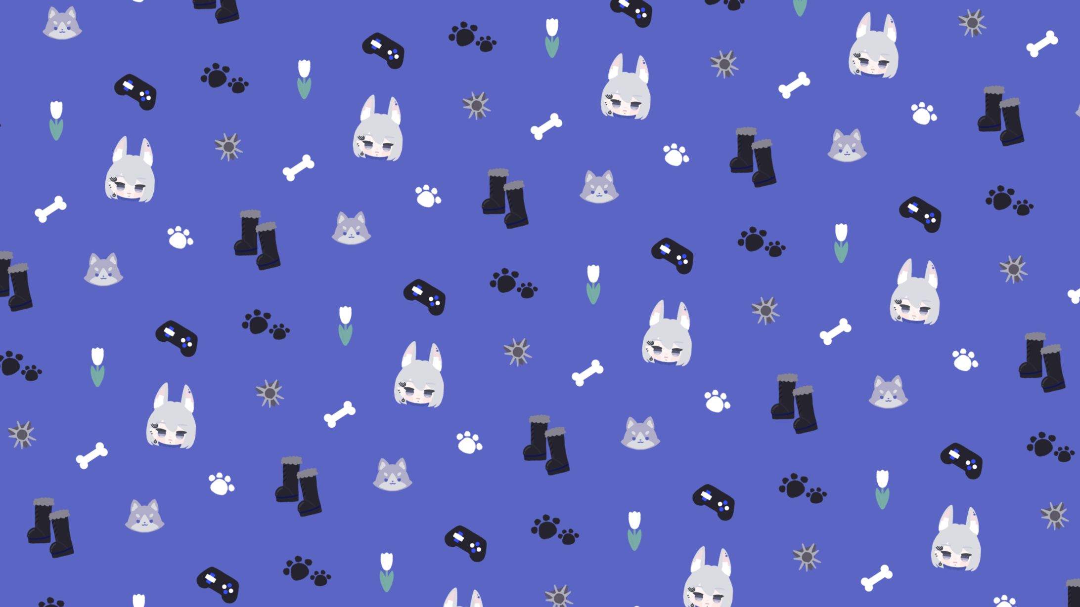 犬咬 様 パターン背景-1