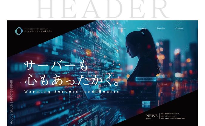 【ヘッダー】IT系コーポレートサイト（オリジナル）