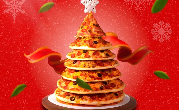 Tree of pizza