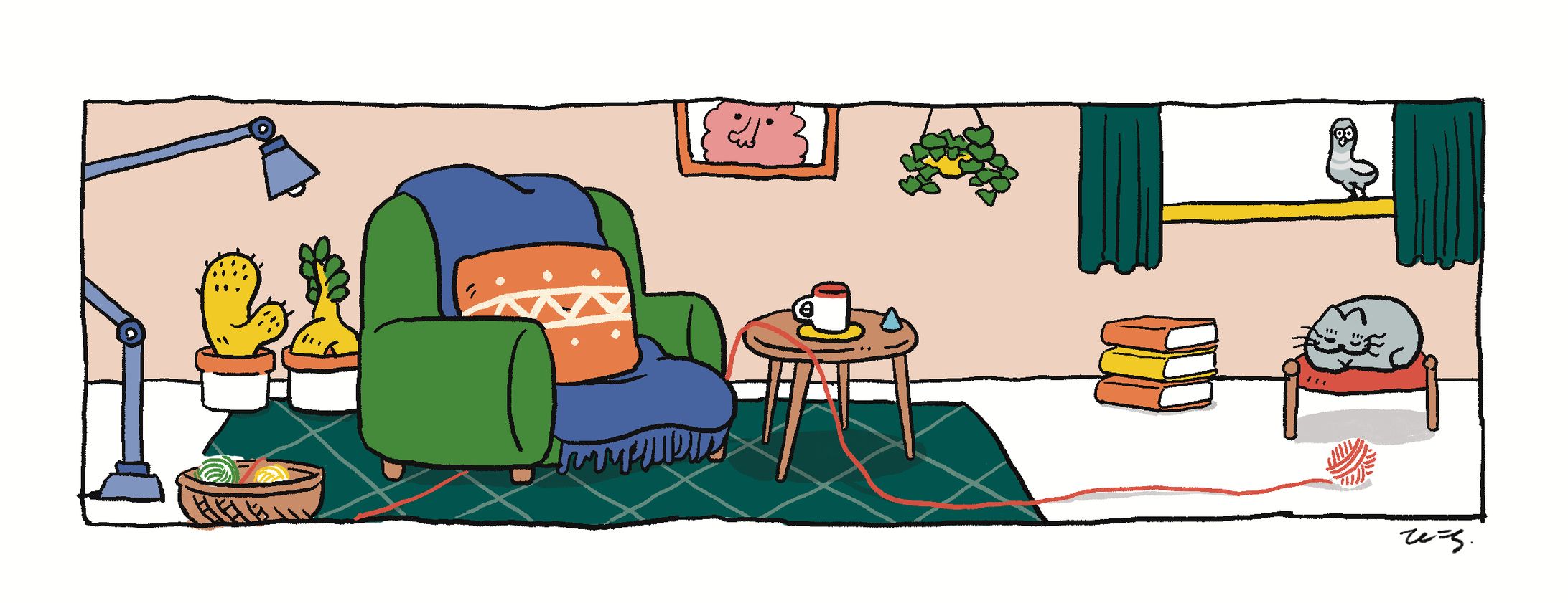 【自主制作】カレンダーイラスト / 2023年10月-1