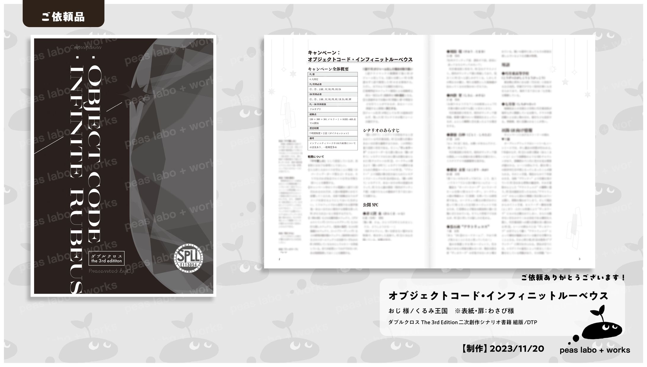 【ご依頼】オブジェクトコード・インフィニットルーベウス-1