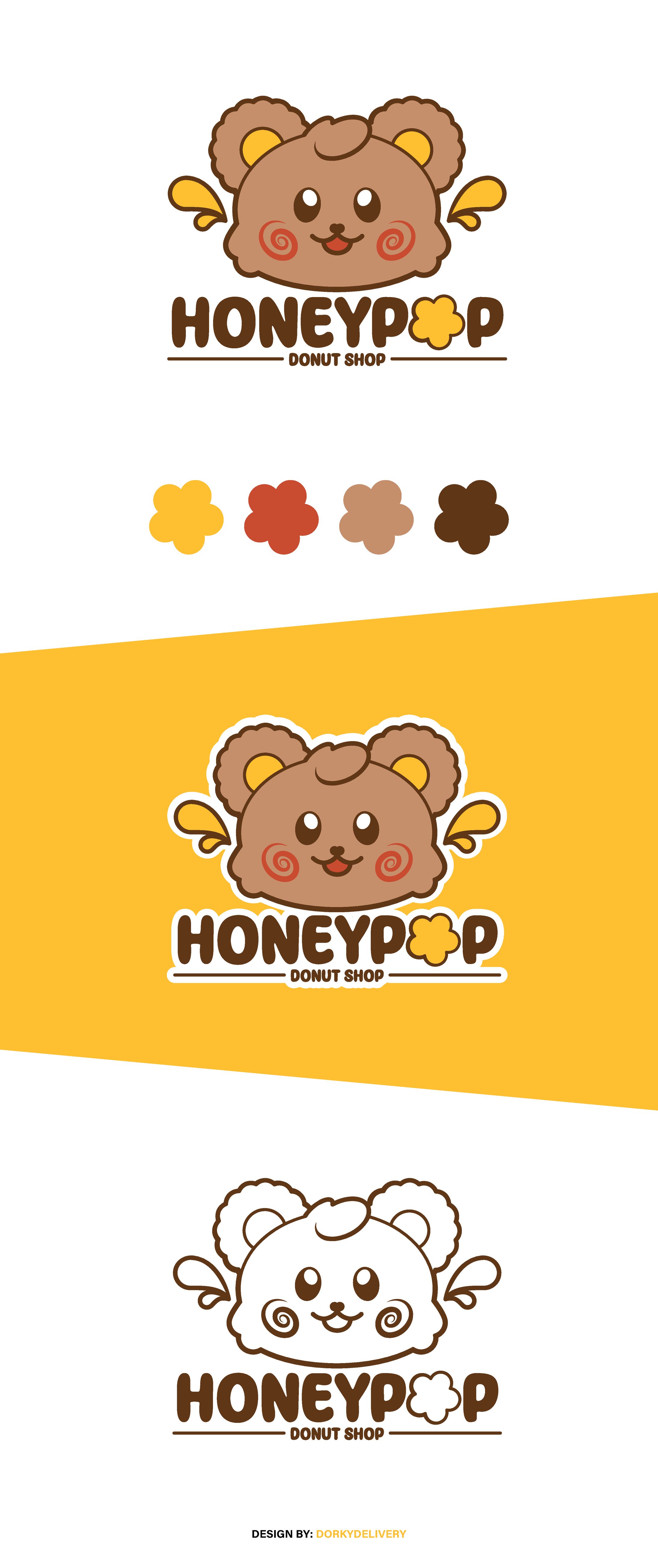 Honeypop Donut Shop  - Logo Concept-1