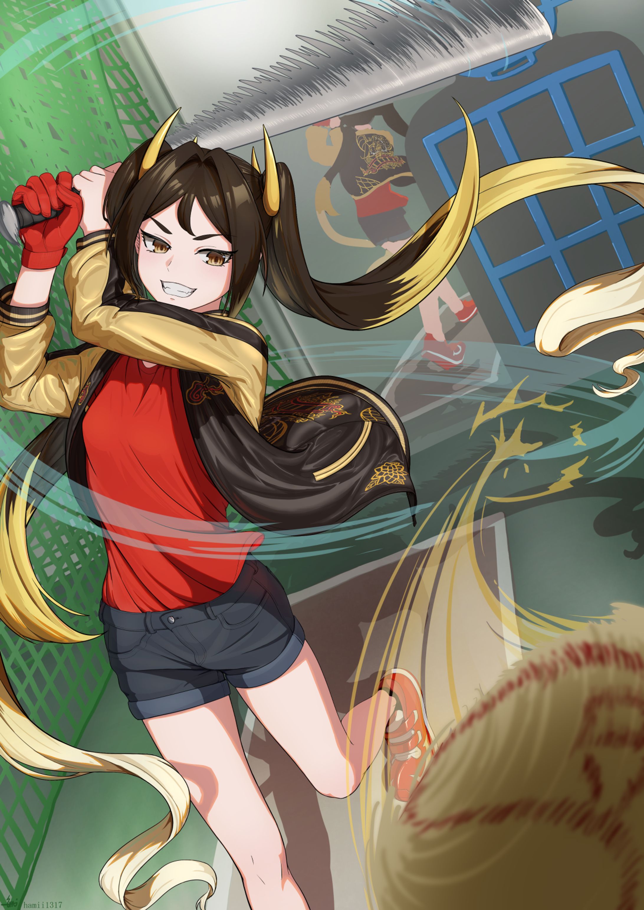 豆まき　ピッチャー返し -1