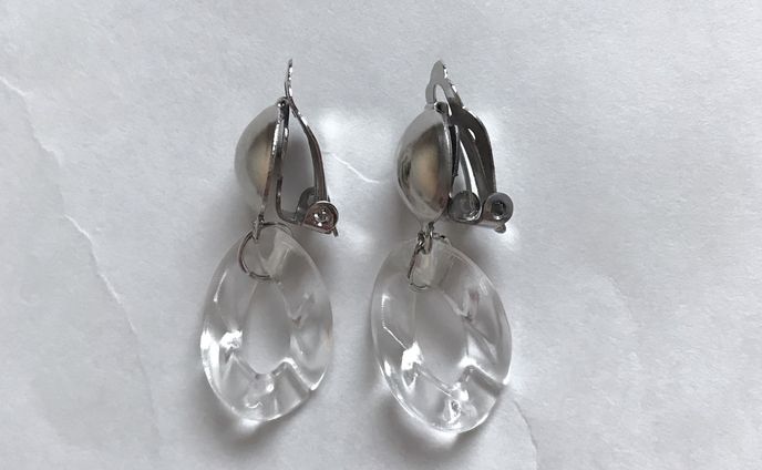 clear earring