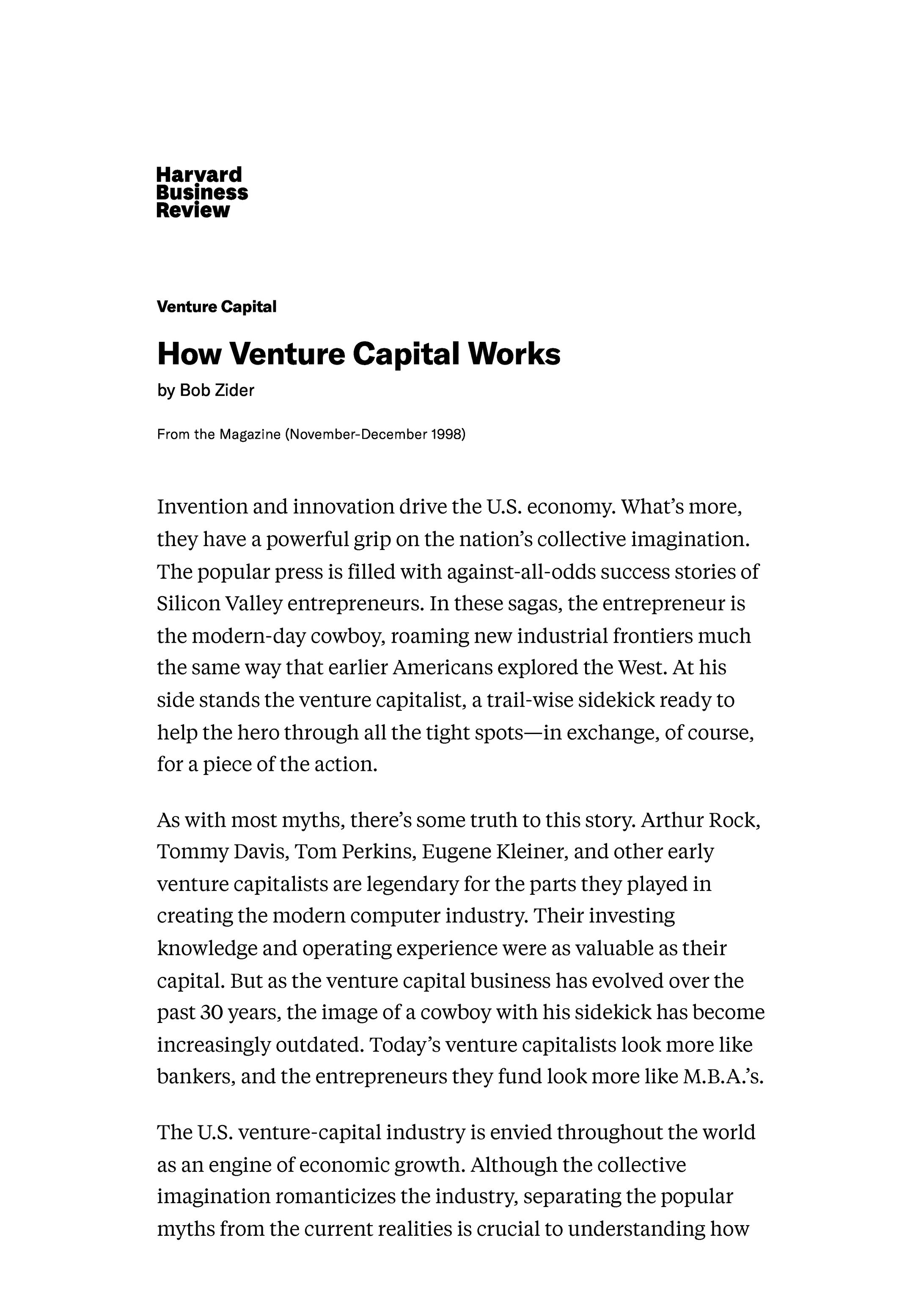 How Venture Capital Works-1