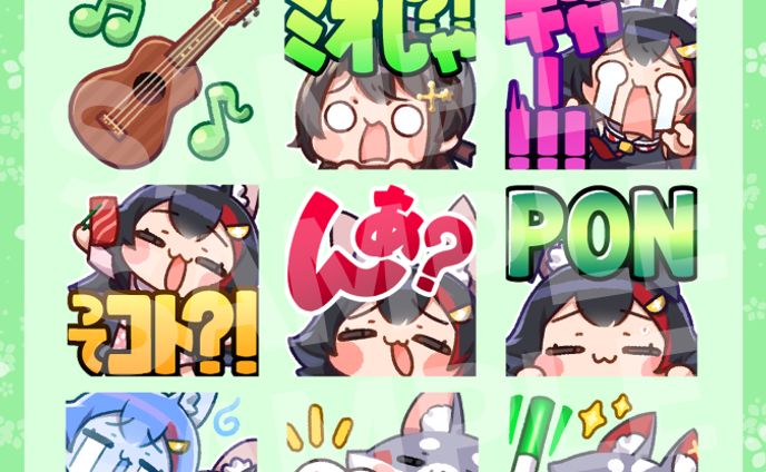 ホロライブ所属 大神ミオ様 メンバーシップスタンプ