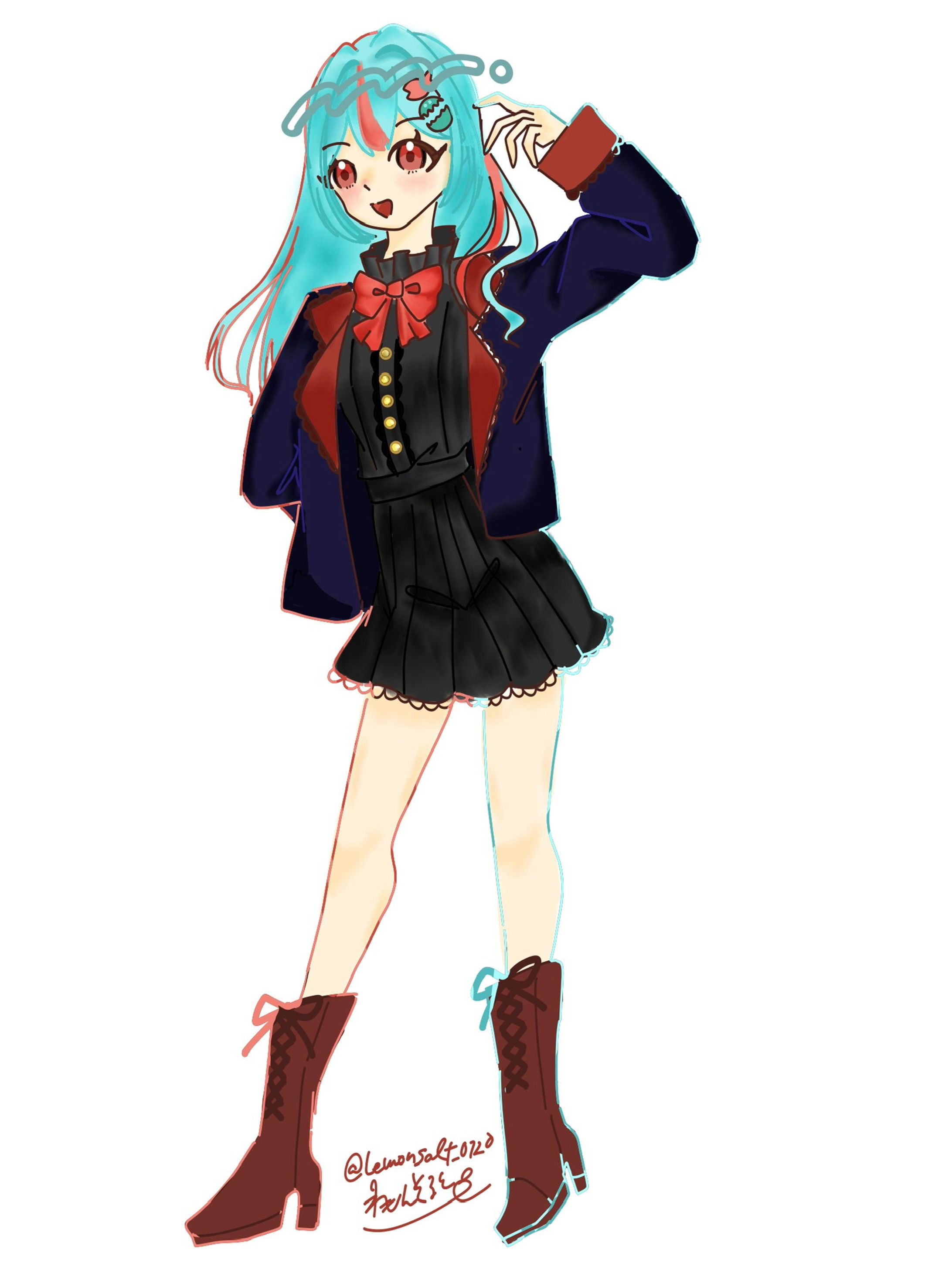 立ち絵、キービジュアル風イラスト-1