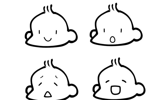 表情　線のみ