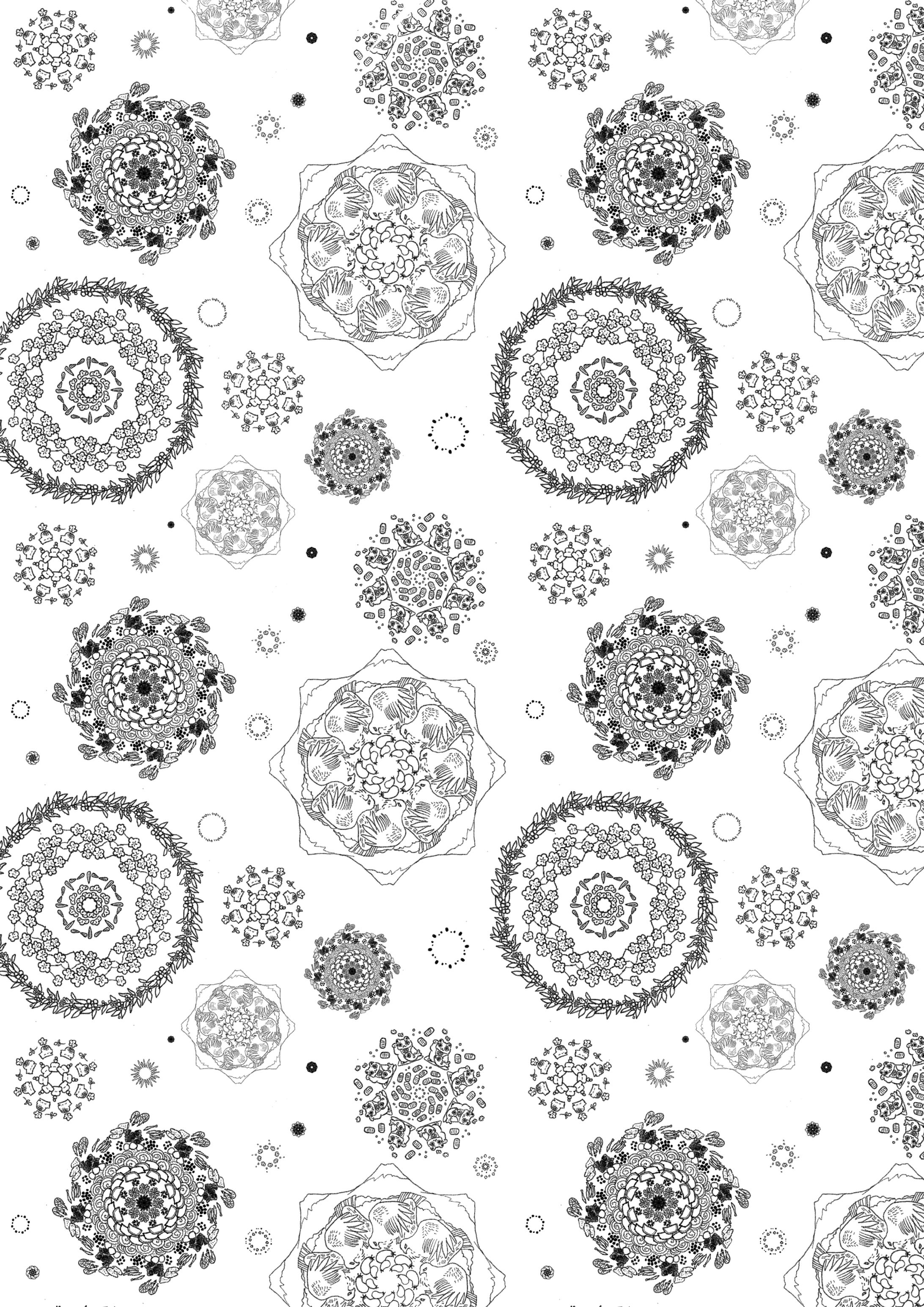 お正月の縁起物パターン-1