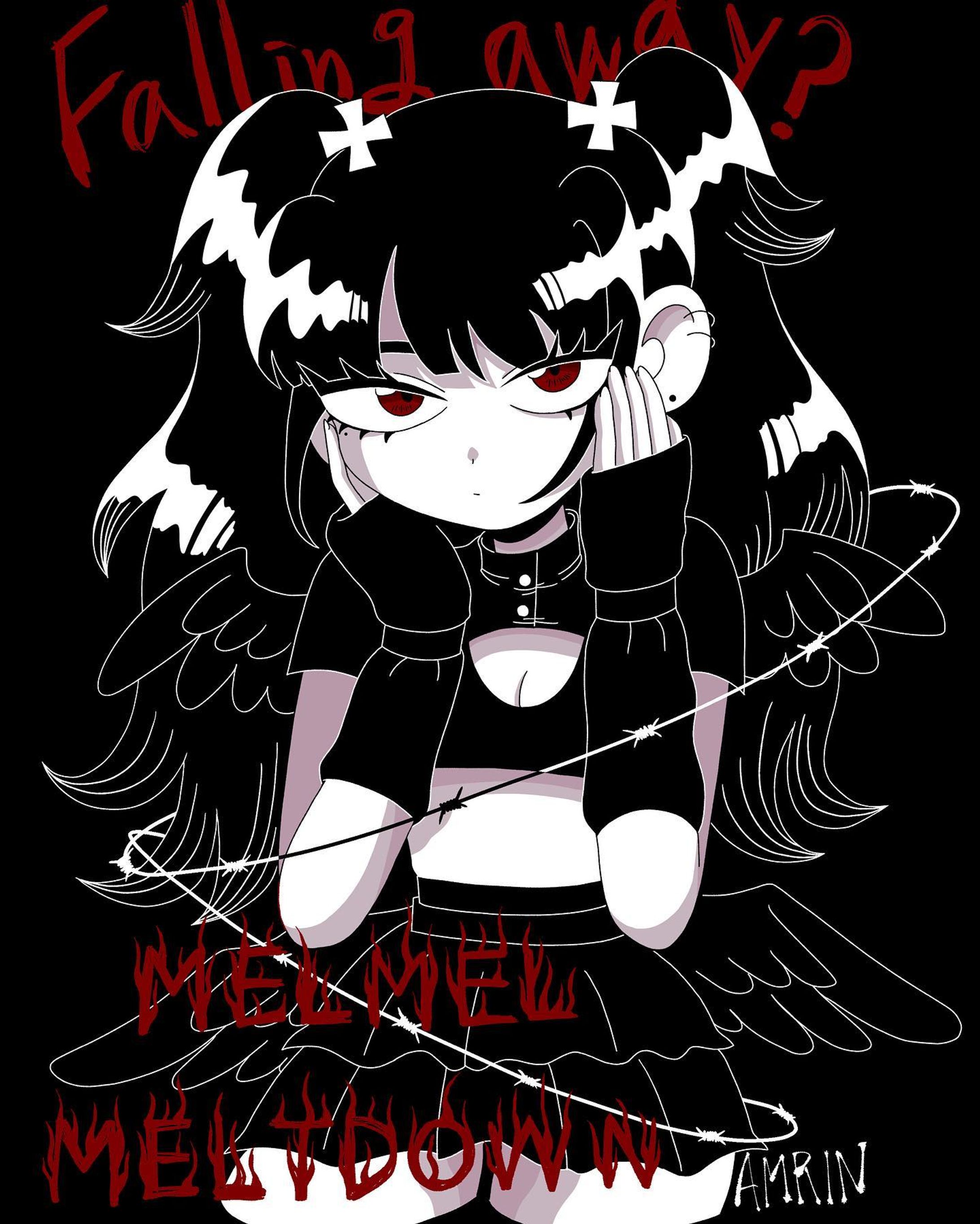 堕天しよう Tシャツ用デザイン-1