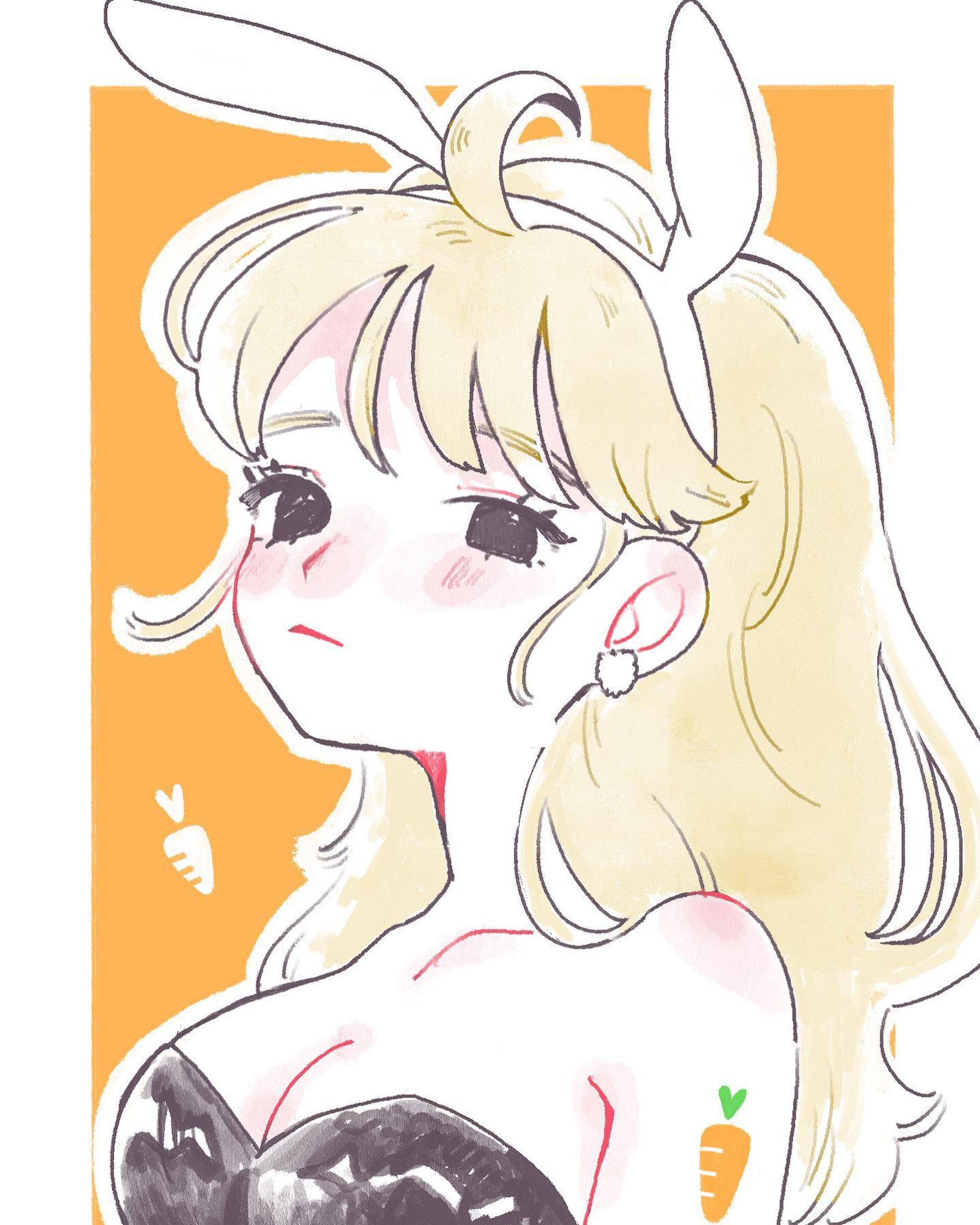 #イラスト  #illustration  #絵  #バニーガール-1