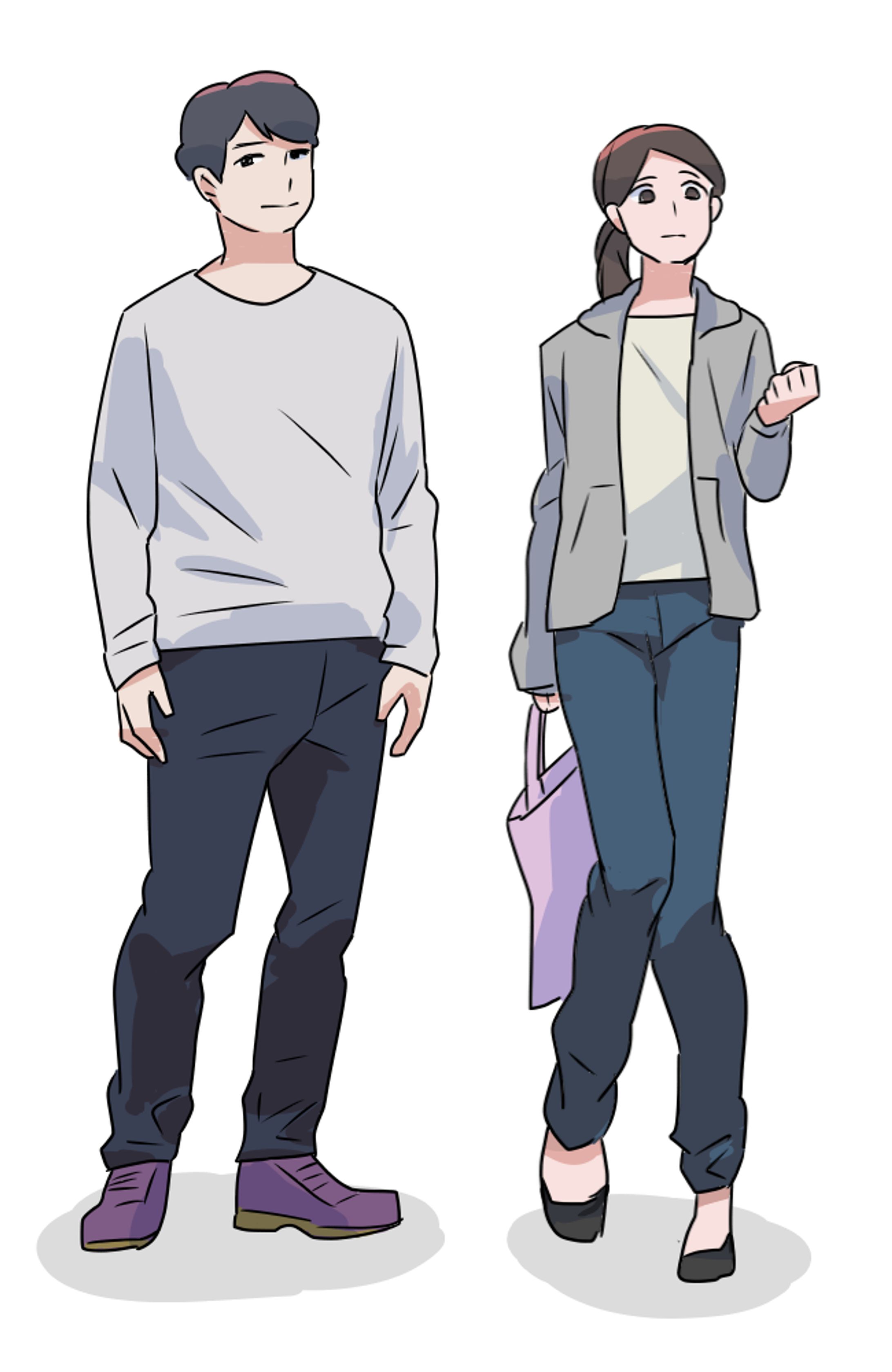 さまざまな年代の人物イラスト-1