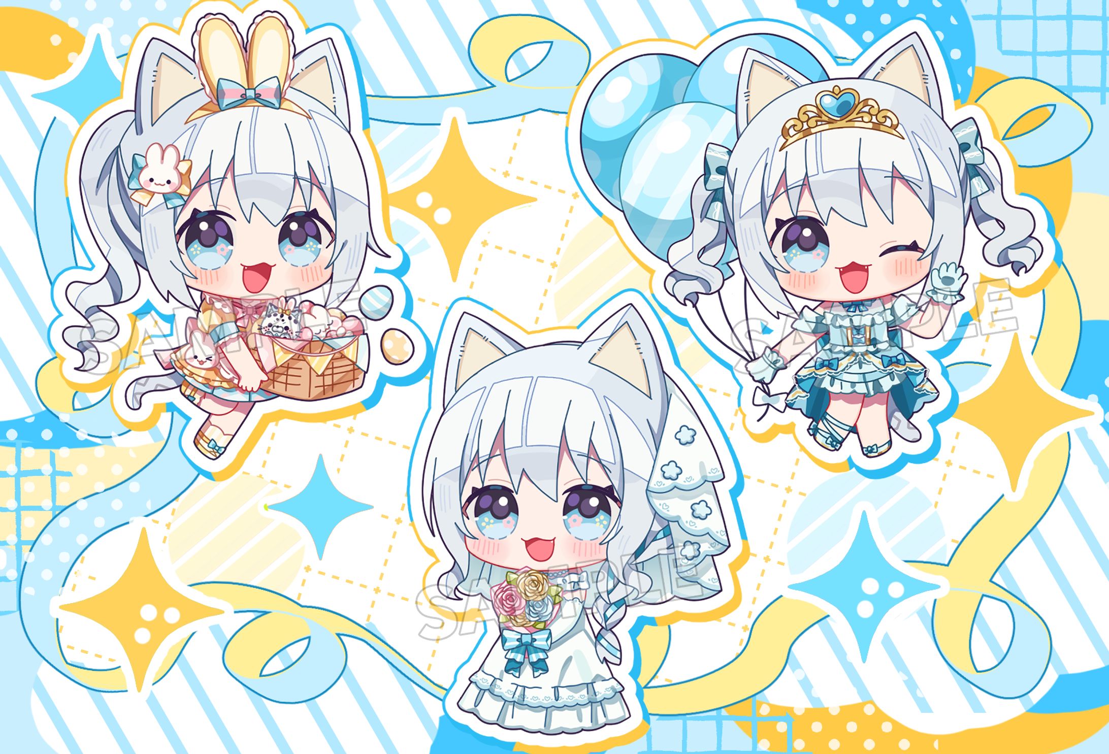 琥珀ねね様 ミニキャライラスト-1