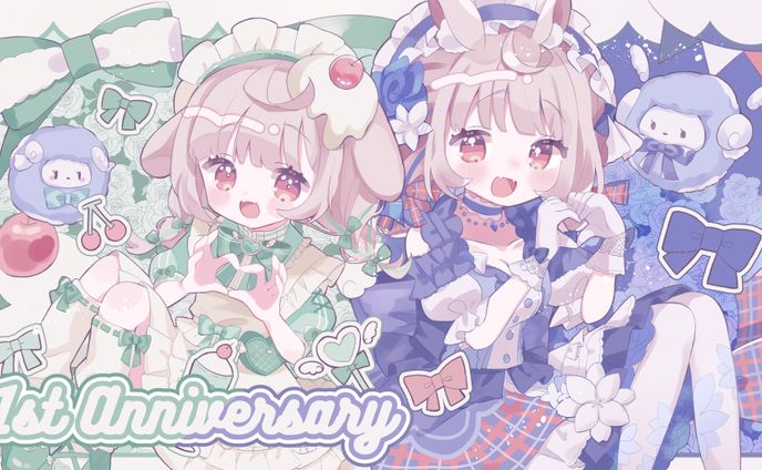 〖 お仕事 〗心花ててぃ様┊一周年記念＆待機画面イラスト