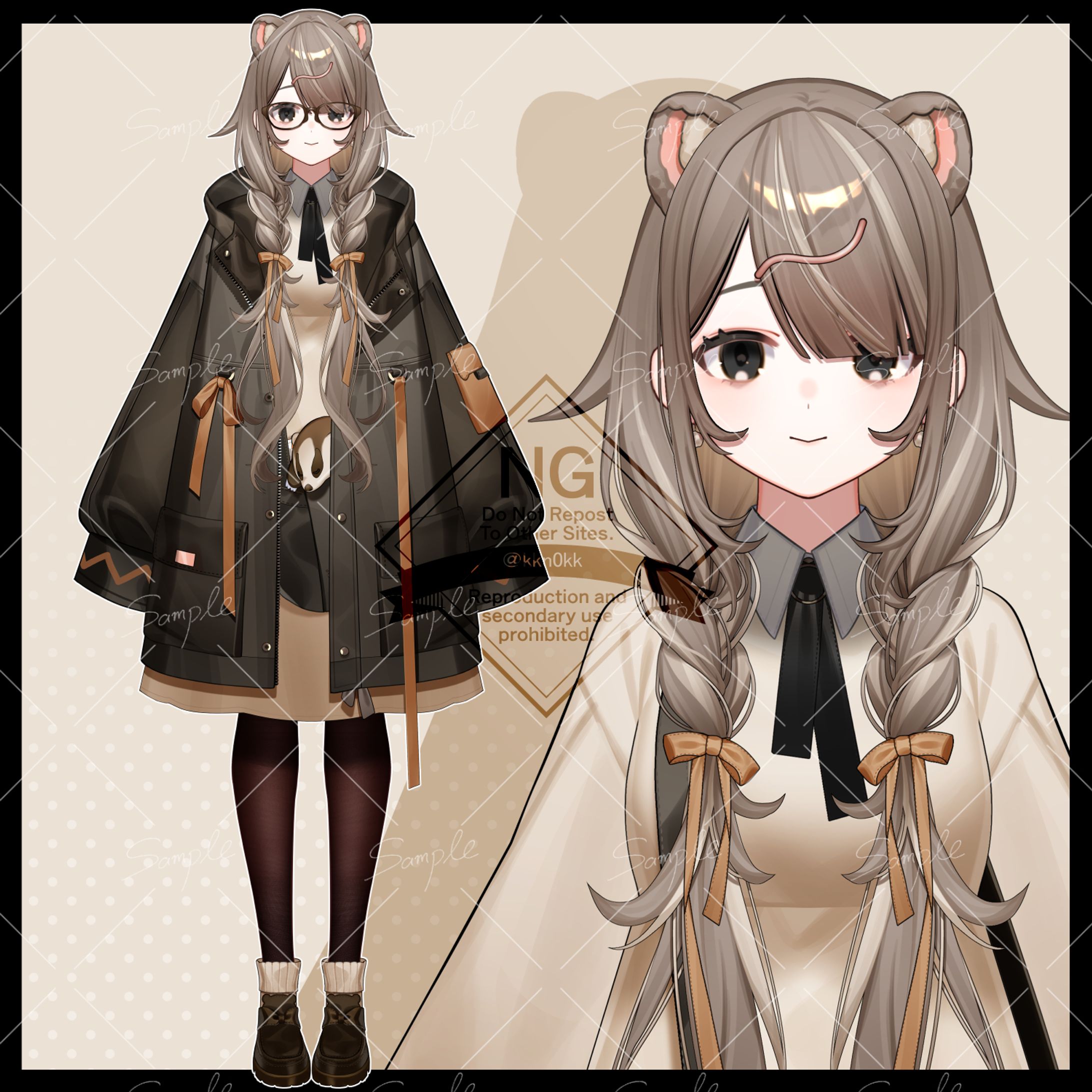 キャラクターデザイン、パーツ分け立ち絵-1