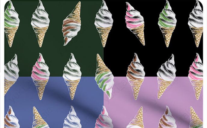 ソフトクリームのチョークアート