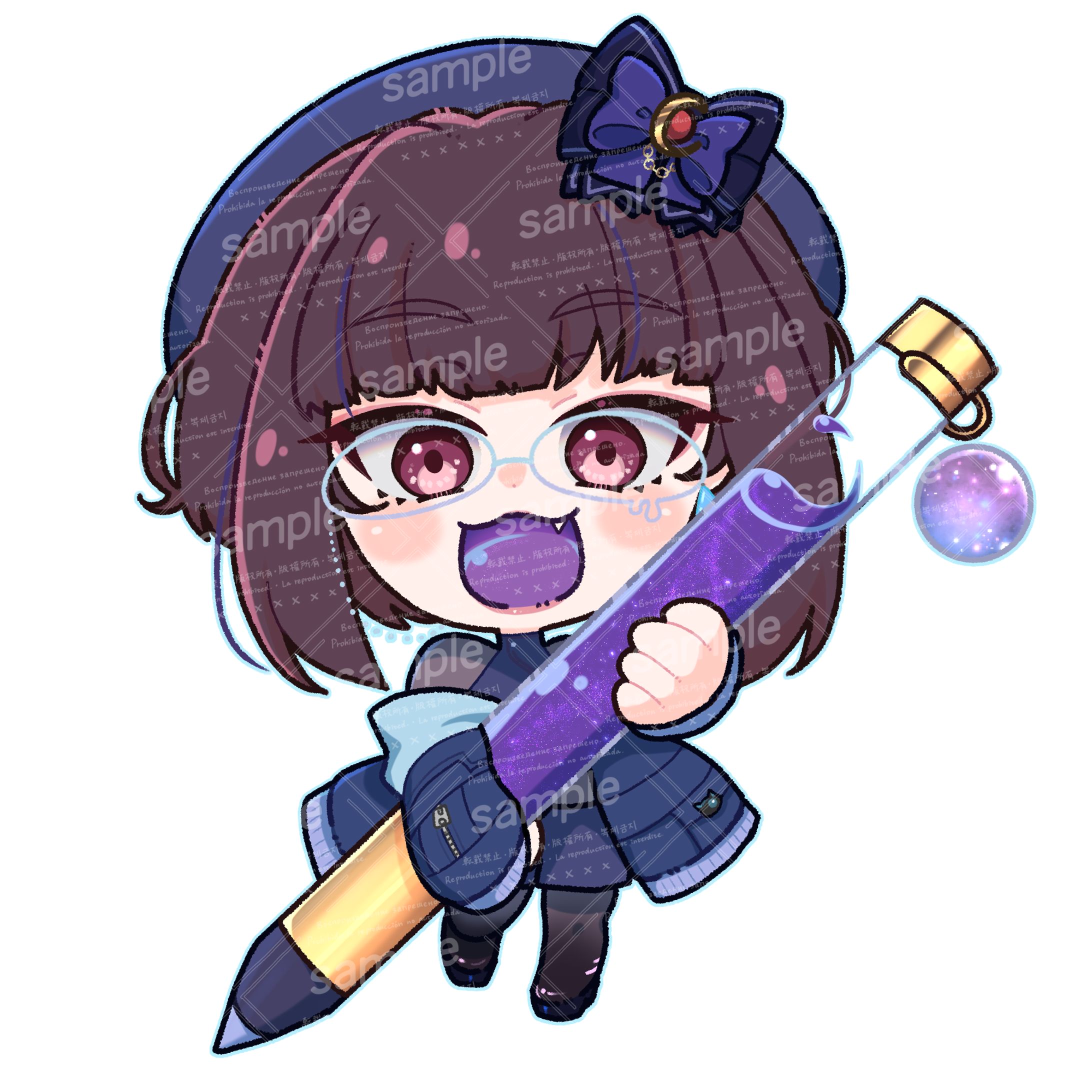 「宇宙野ヤミ」SDイラスト　グッズ用-1