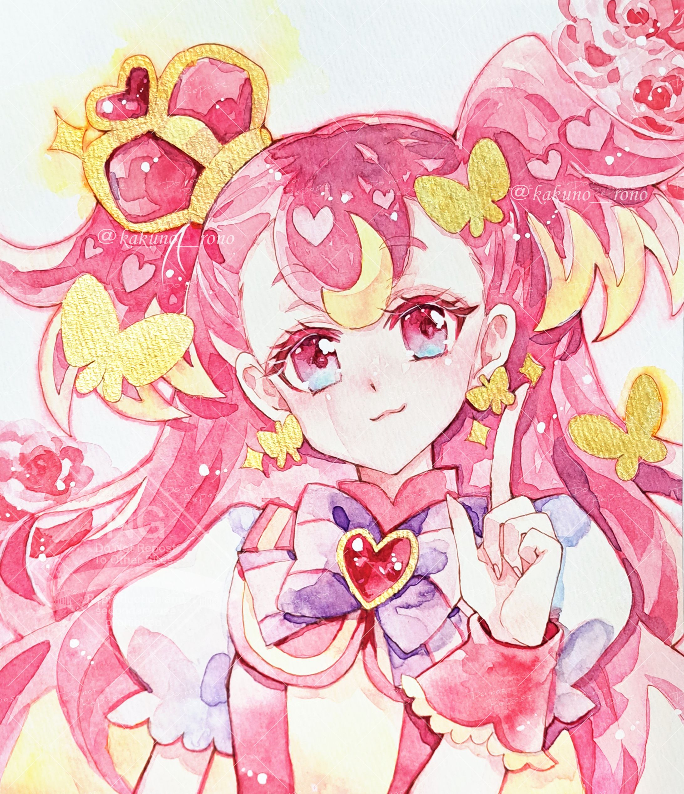 プリキュアファンアート（水彩）-1