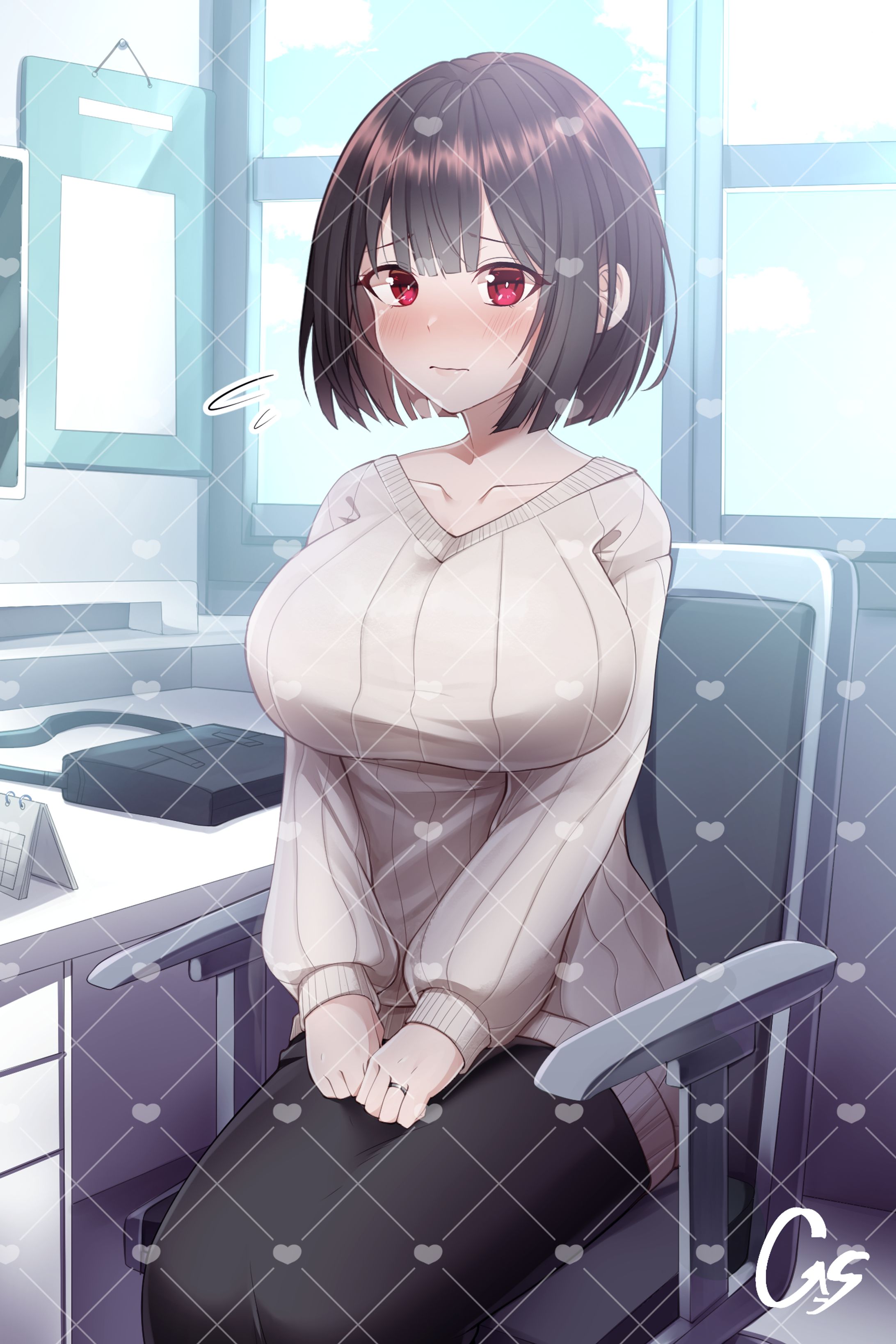 人妻さん/ご依頼イラスト-1