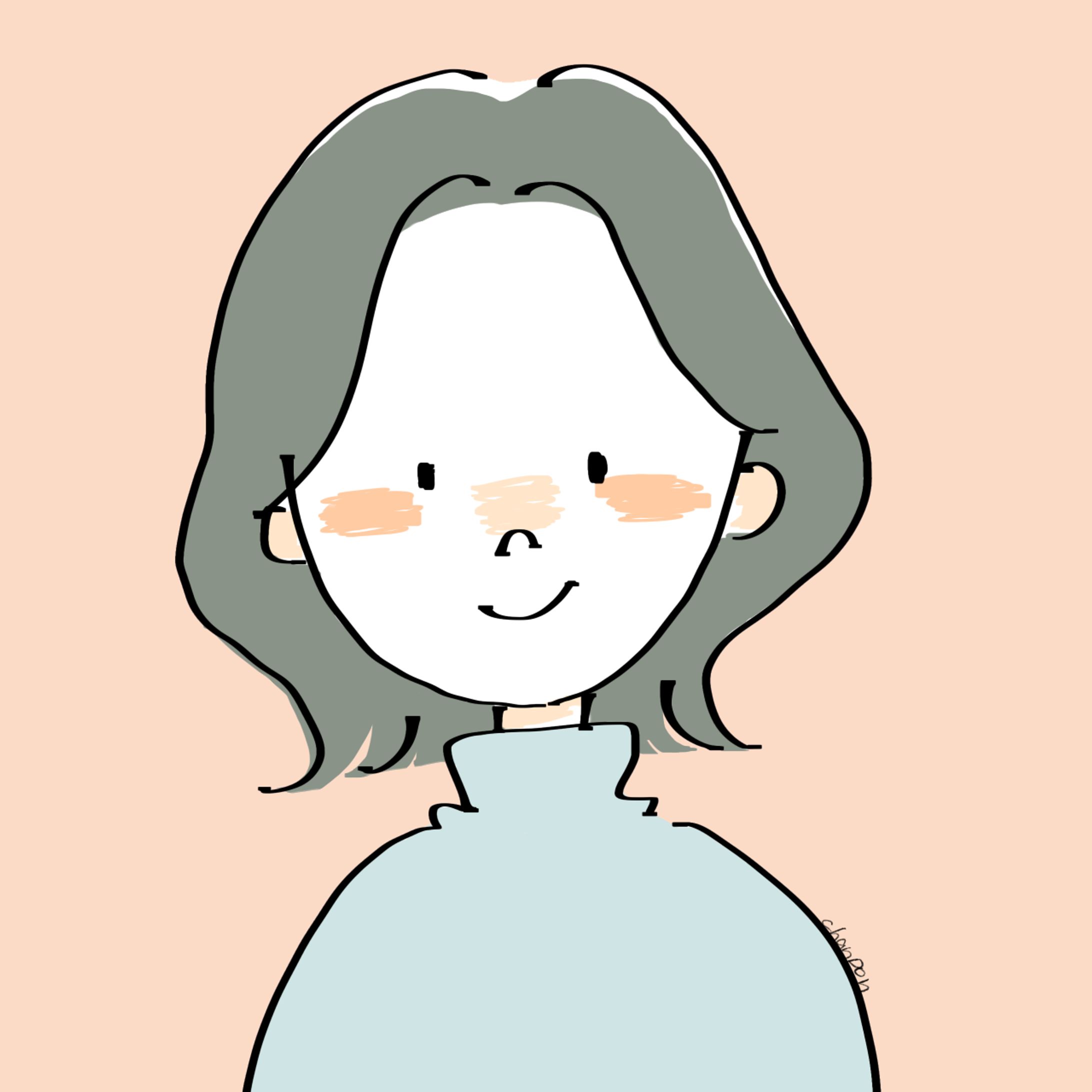 似顔絵_女性①-1